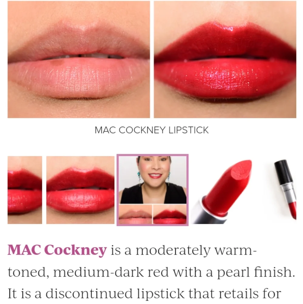 HP🔥🆕 MAC Cosmetics Lustre Lipstick 502 COCKNEY Red - 0.10 oz Full Size - NIB